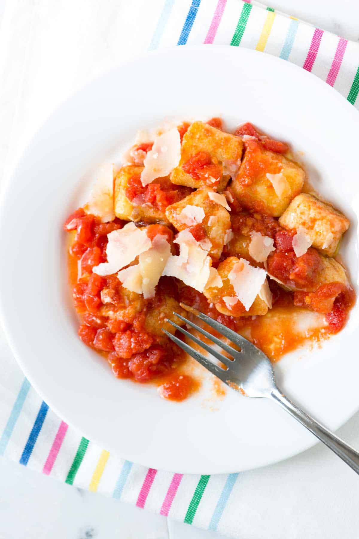 Easy Ricotta Gnocchi Recipe from Scratch Plate of Gnocchi