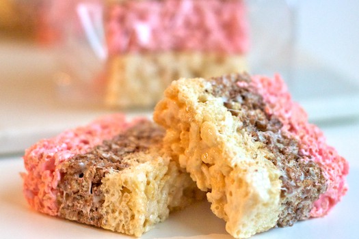 Neapolitan Rice Krispie Treats