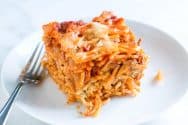 Easy Baked Spaghetti Recipe with Mozzarella