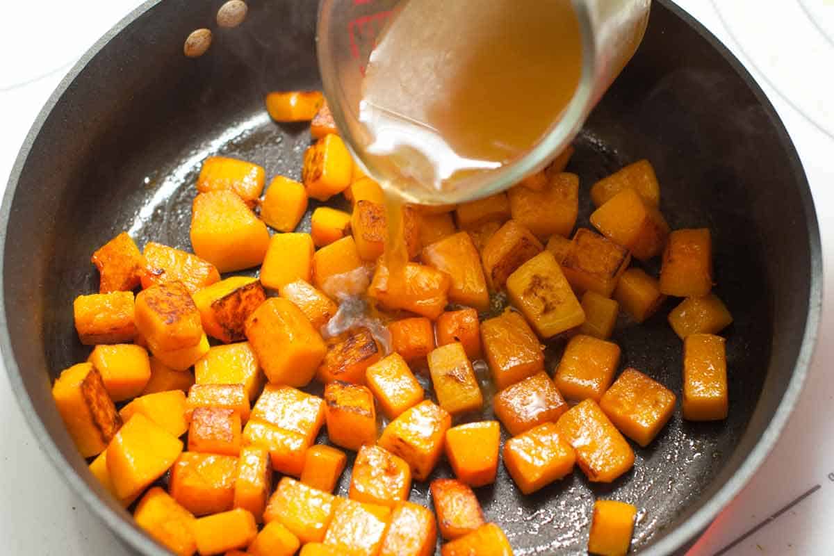 Cooking the squash