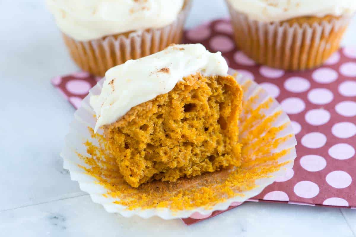 Perfectly baked pumpkin cupcakes