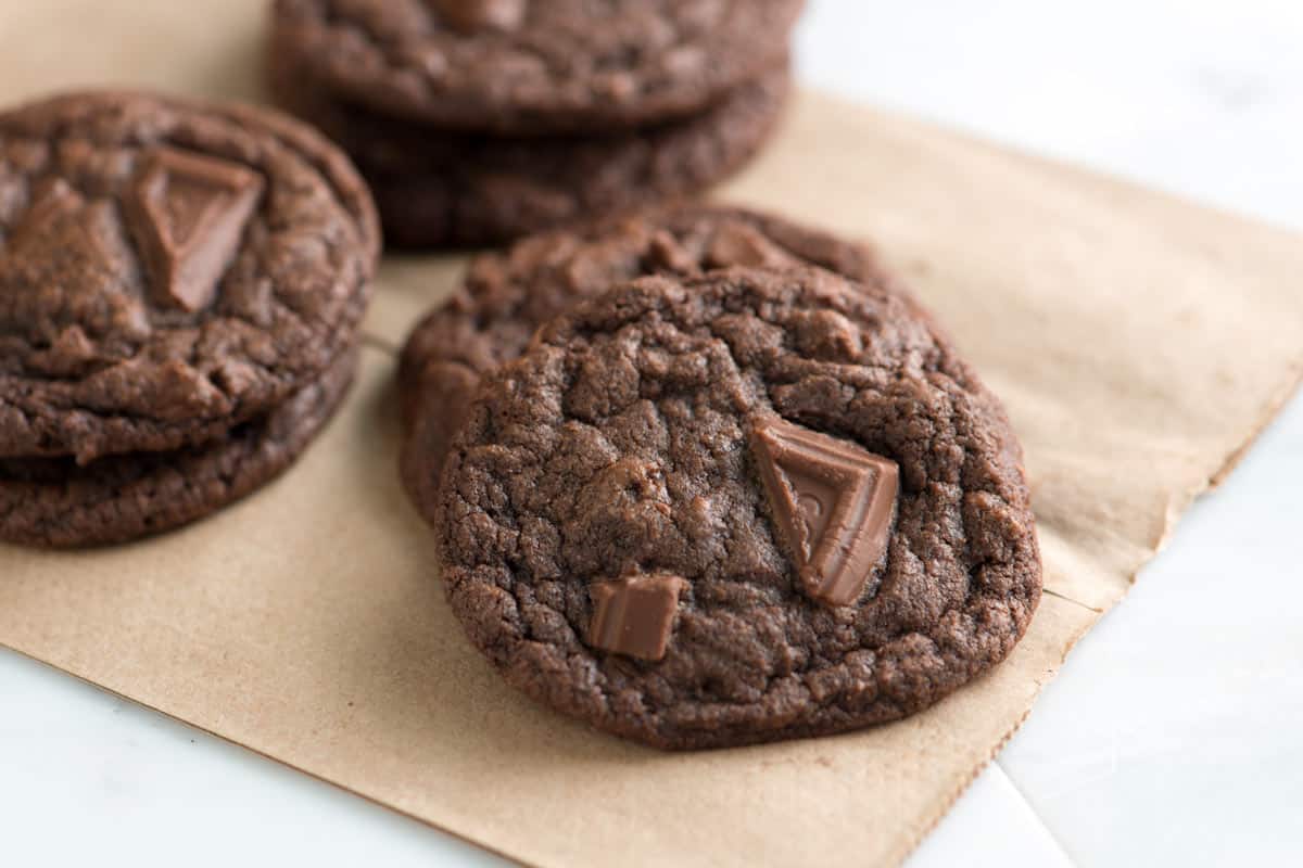 Easy, Chewy Double Chocolate Cookies