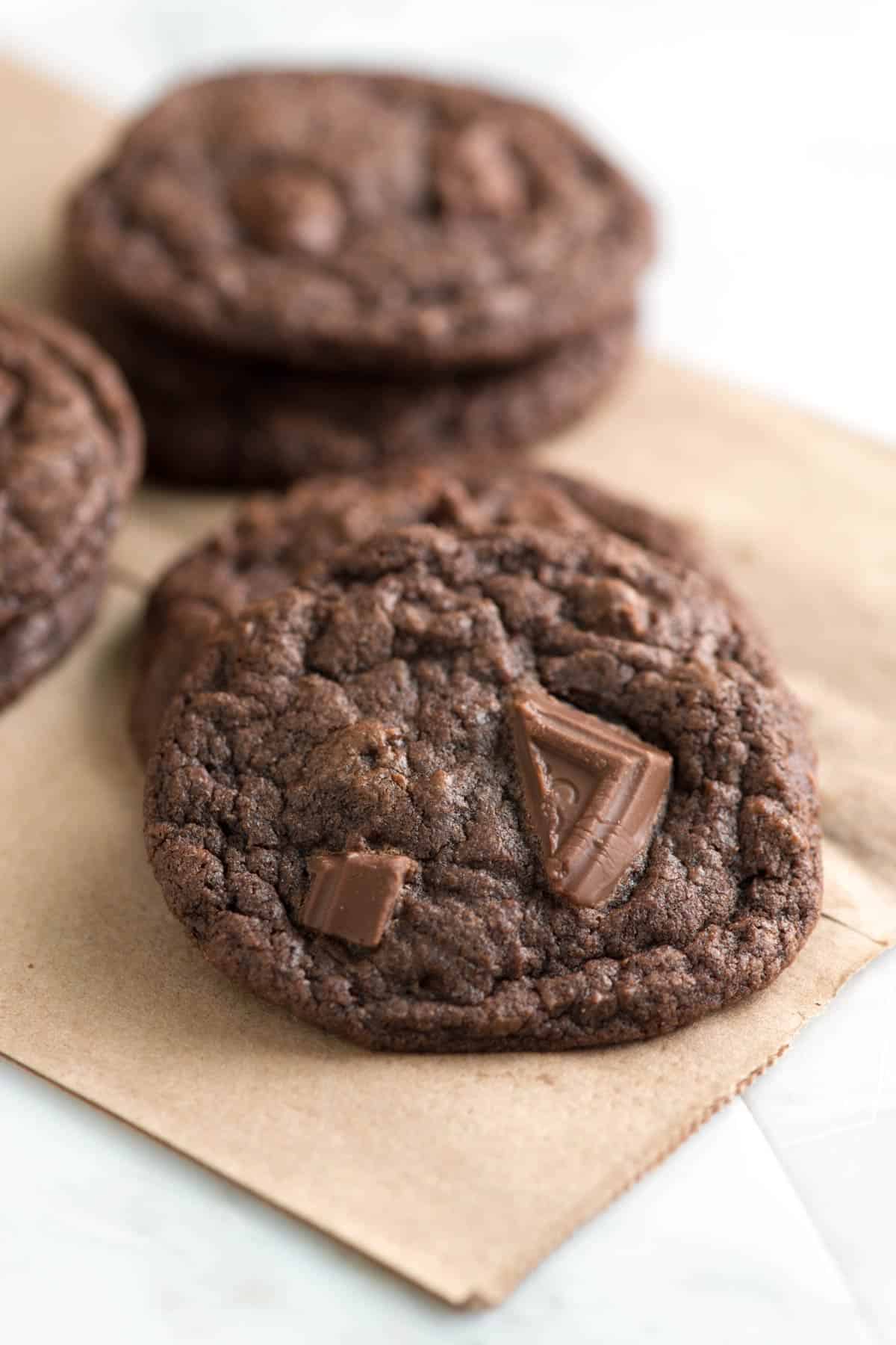 Easy, Chewy Double Chocolate Cookies Easy, Chewy Double Chocolate Cookies