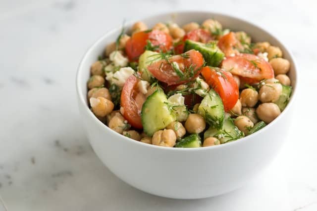 Chickpea Salad Recipe from www.inspiredtaste.net Chickpea Salad Recipe