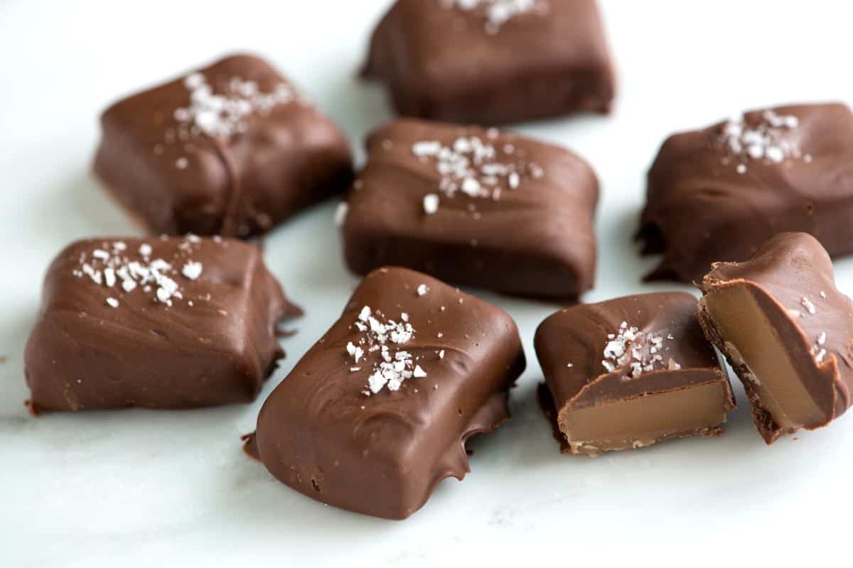 Salted Chocolate Covered Caramels Recipe