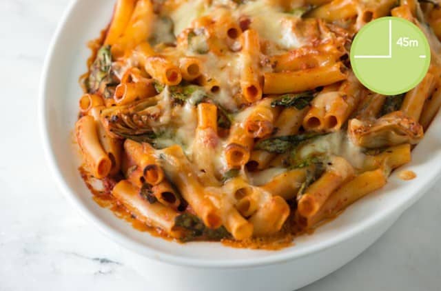 Baked Ziti with Spinach