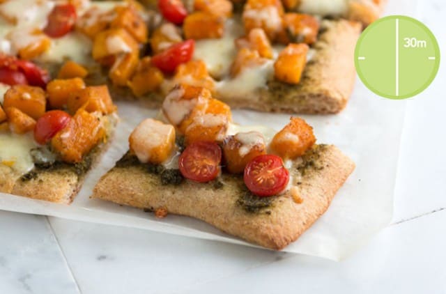 Butternut Squash and Pesto Pizza Recipe