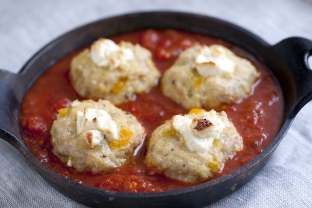 Goat Cheese Stuffed Chicken Meatballs Recipe