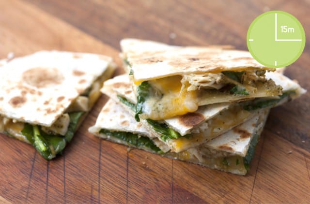 Pesto Chicken Quesadilla