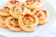 Cheesy Roasted Pepper Pastry Pinwheels Recipe