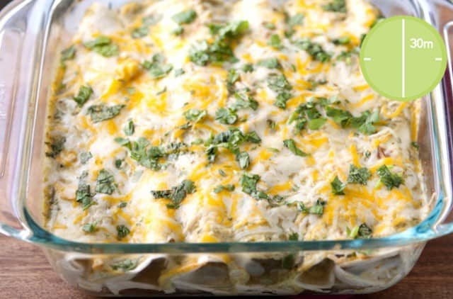 Salsa Verde Chicken Enchiladas Recipe