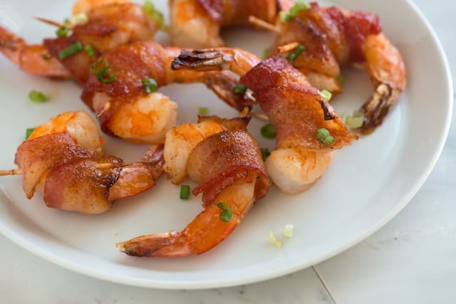 Spicy Maple Bacon Wrapped Shrimp Recipe