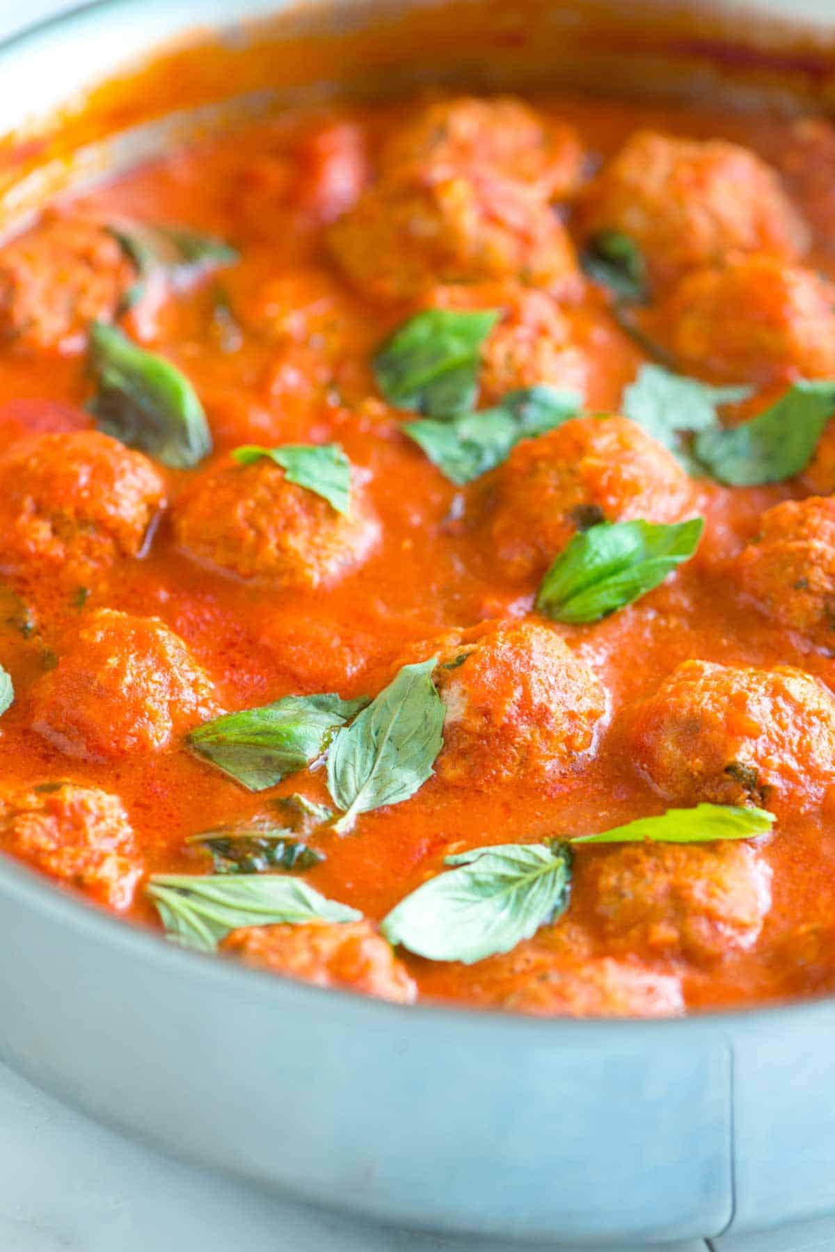 Ground Turkey Meatballs in Tomato Sauce