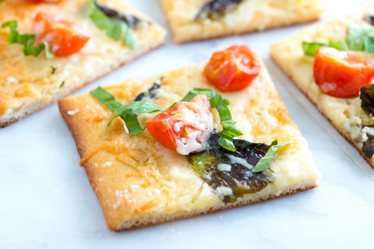 Quick Tomato Basil Pizza Recipe with Sea Salt