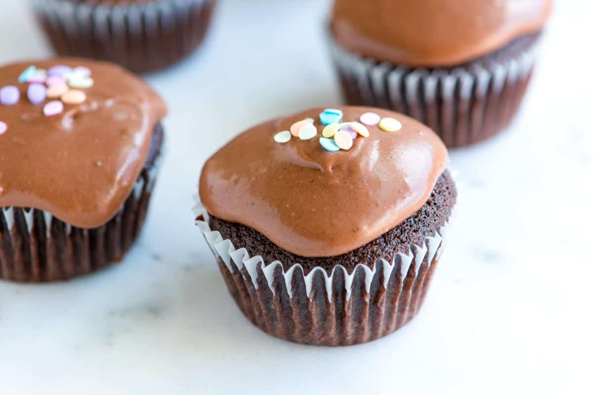 Double Chocolate Sour Cream Cupcakes