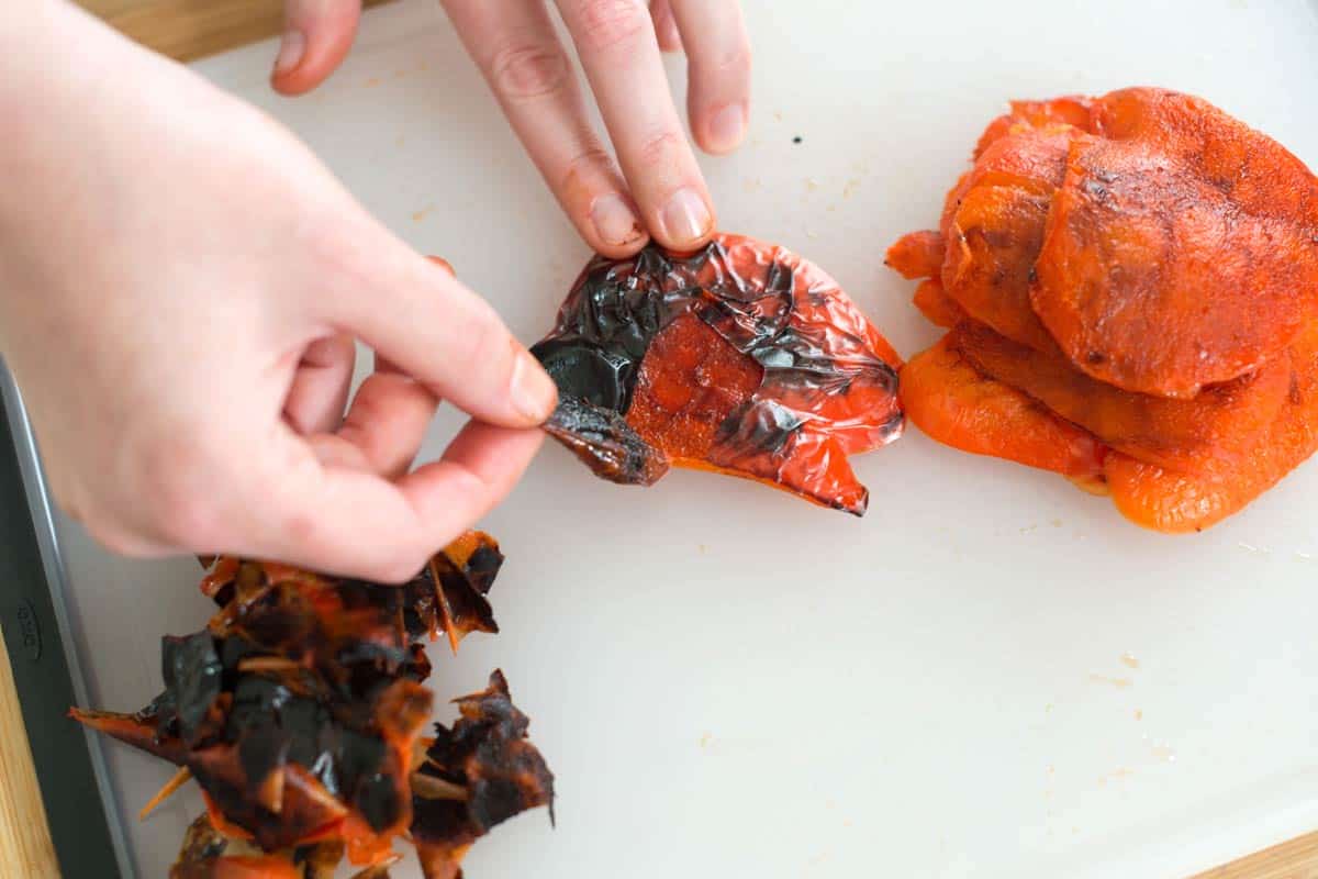 How to roast peppers for hummus