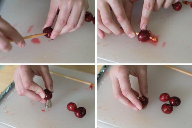 How to Pit Cherries Without a Cherry Pitter from www.inspiredtaste.net #cherries How to Pit Cherries Without a Cherry Pitter