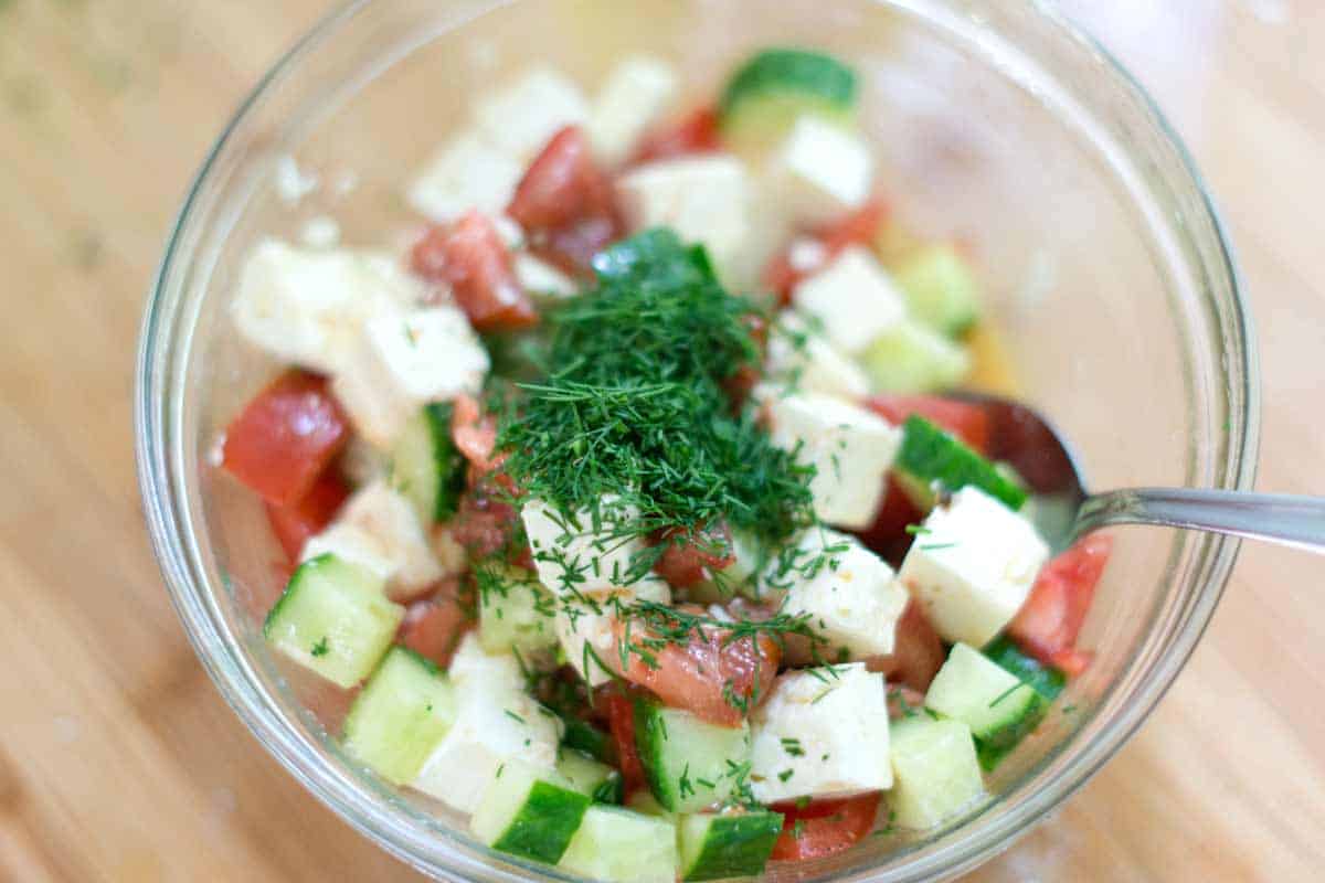 Cucumber, Tomato, and Feta Salad