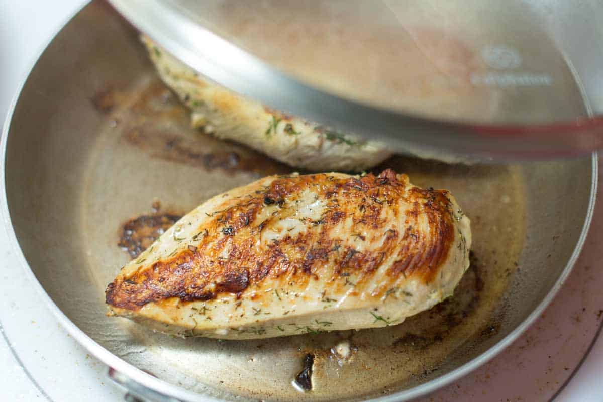 How to Cook Chicken Breasts - searing them in a skillet