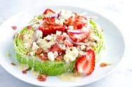 Strawberry Iceberg Salad with Blue Cheese Vinaigrette