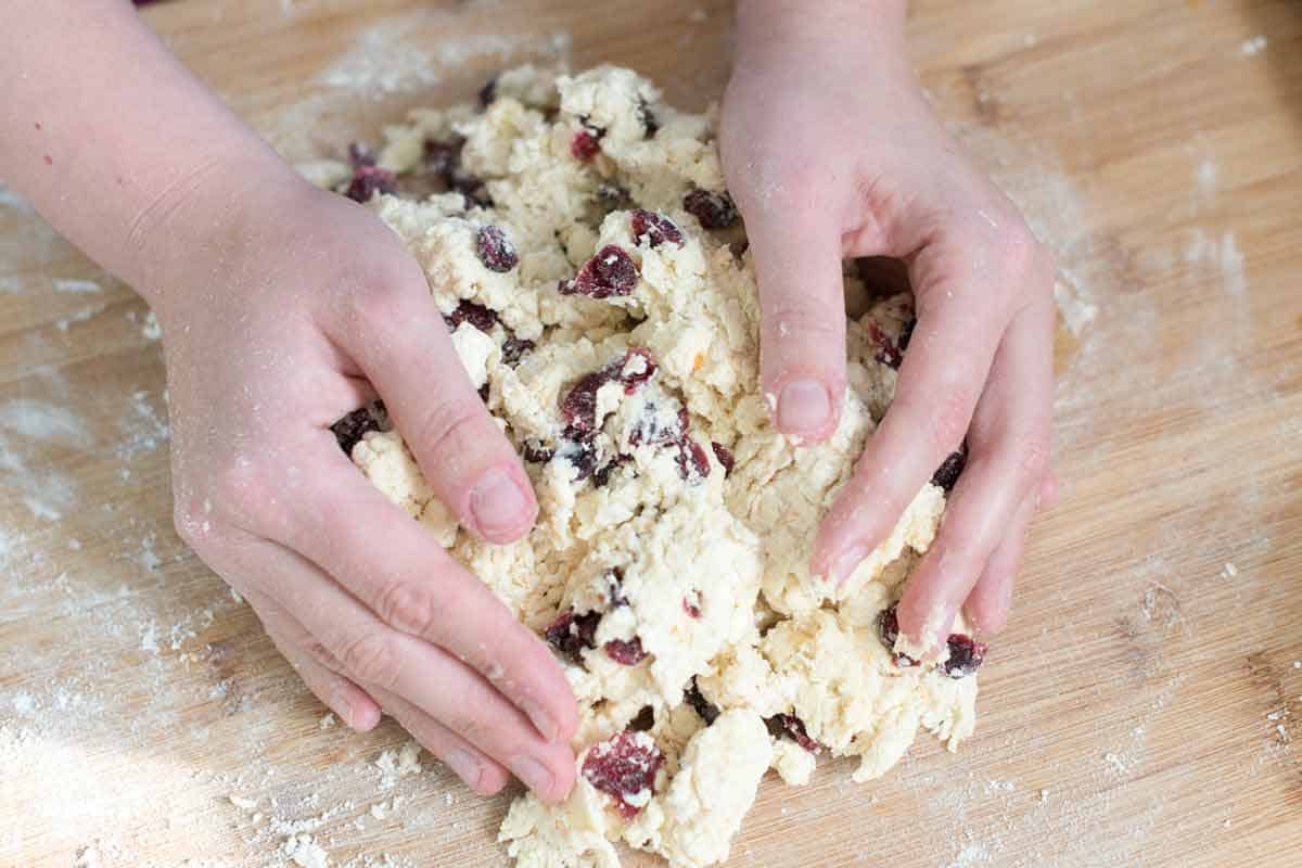 Cranberry Scones Recipe Cranberry orange scone dough
