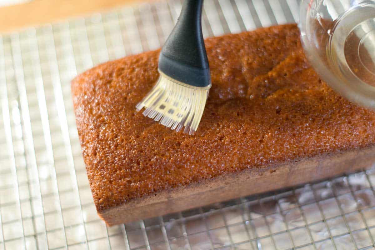 How to Make Buttered Rum Pound Cake How to Make Rum Pound Cake: Adding the rum syrup