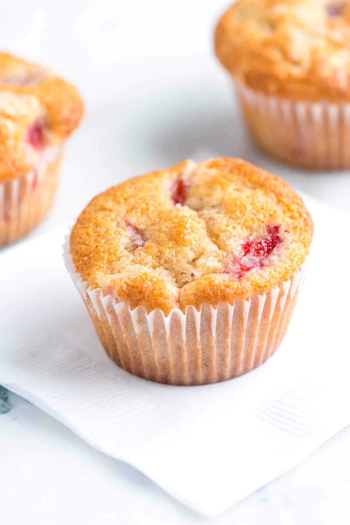 Baked Strawberry Muffins