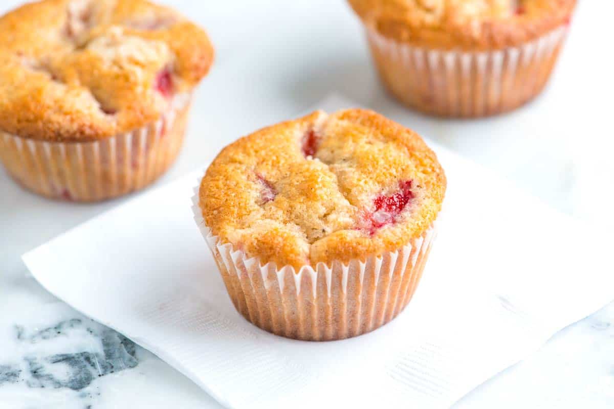 Muffins aux fraises parfaits