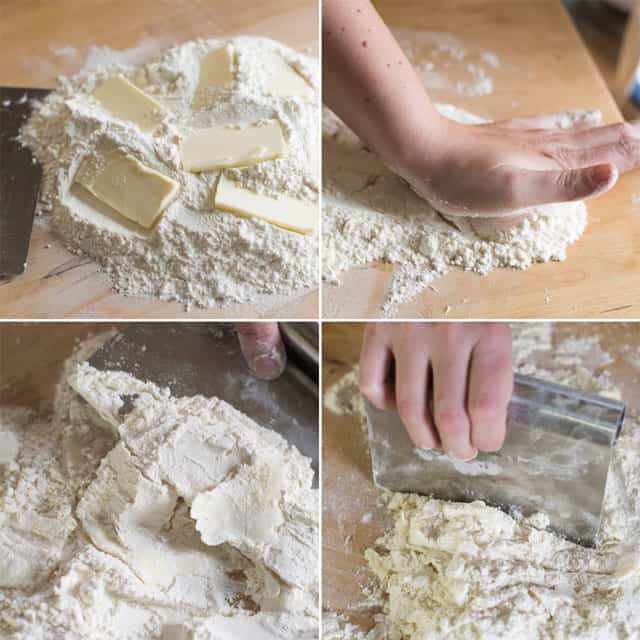 Making homemade biscuits from scratch