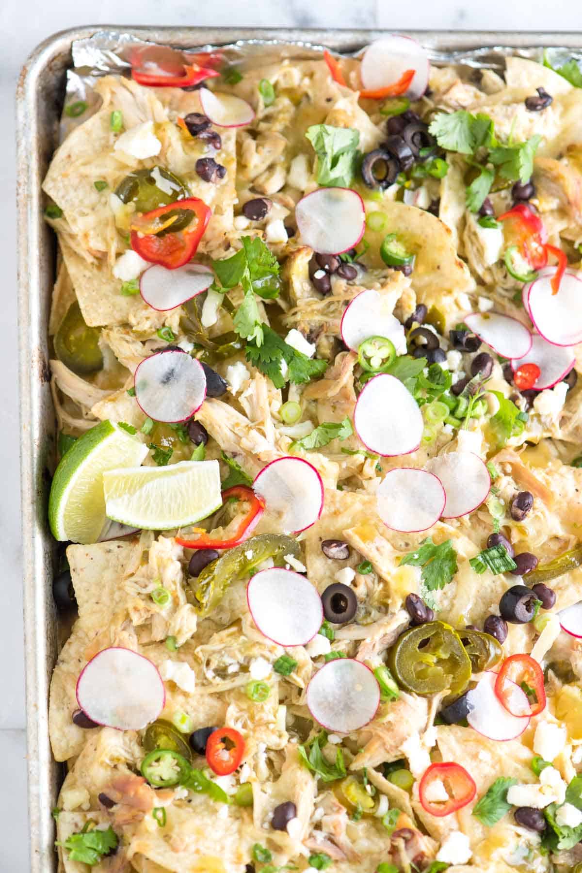 Loaded Salsa Verde Chicken Nachos Recipe