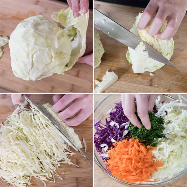 How to Prepare Cabbage for Homemade Coleslaw Recipe from Inspired Taste How to Prepare Cabbage