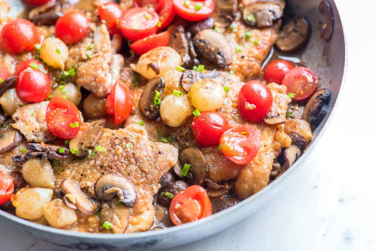 Easy One Pan Chicken Thigh Marsala Recipe