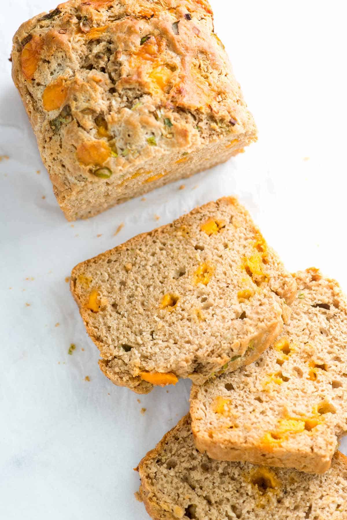Stout Beer Bread made with Cheddar Cheese