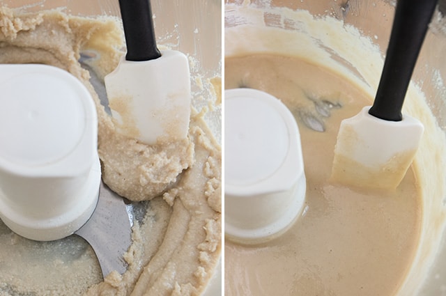 Making tahini in a food processor