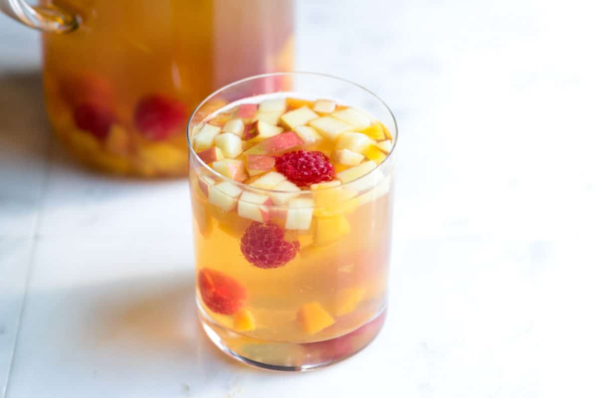 Raspberry Peach White Sangria