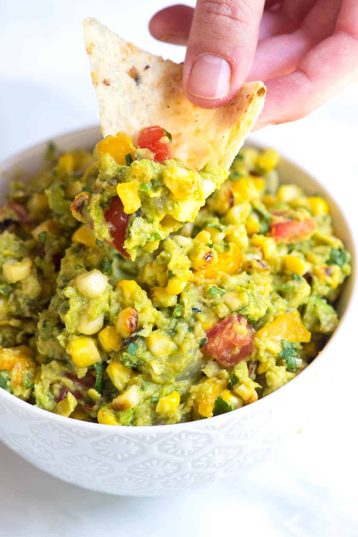 Easy Grilled Guacamole Recipe with Corn Grilled Avocado Guacamole