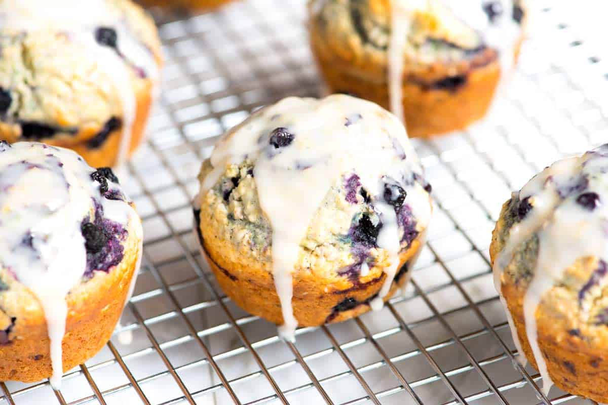 Ginger Blueberry Oatmeal Muffins