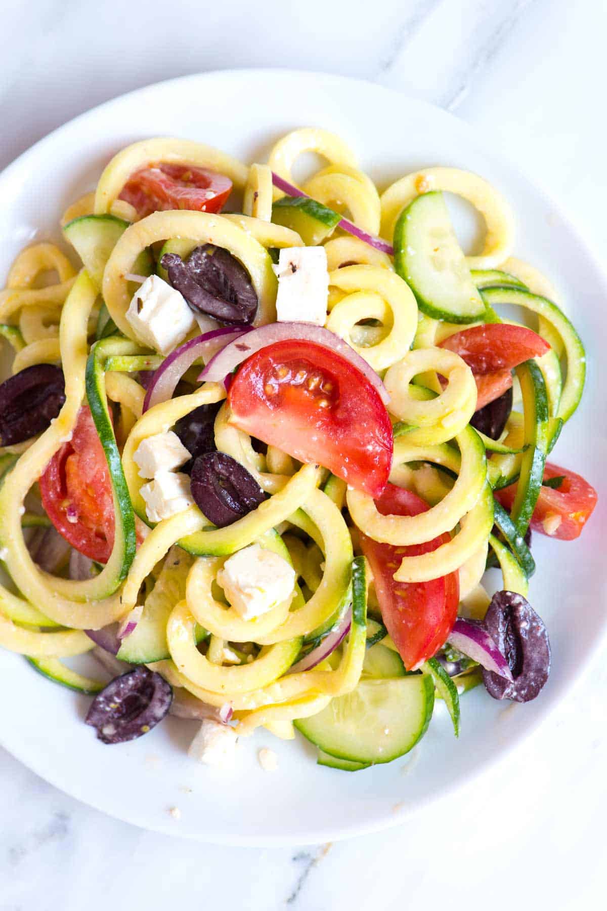 Mediterranean Zucchini Pasta Salad Recipe