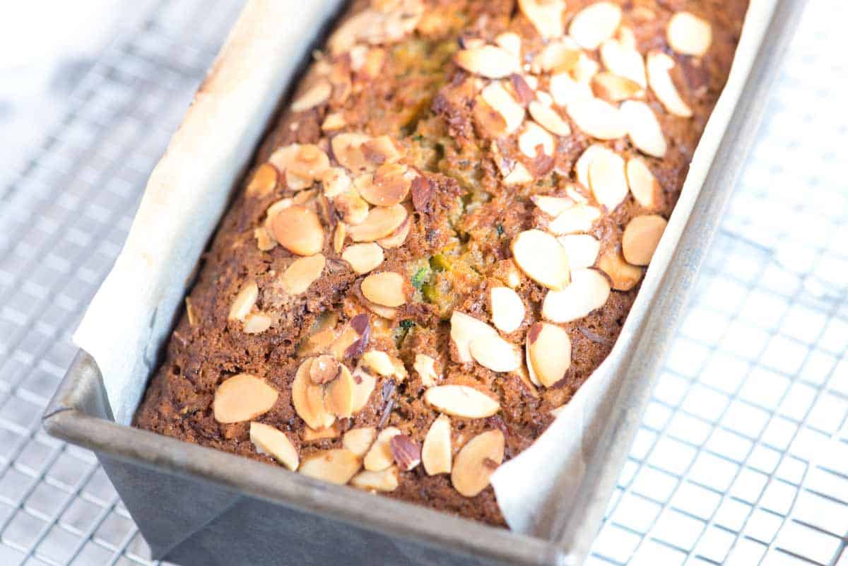 Easy Zucchini Bread Recipe with Almonds