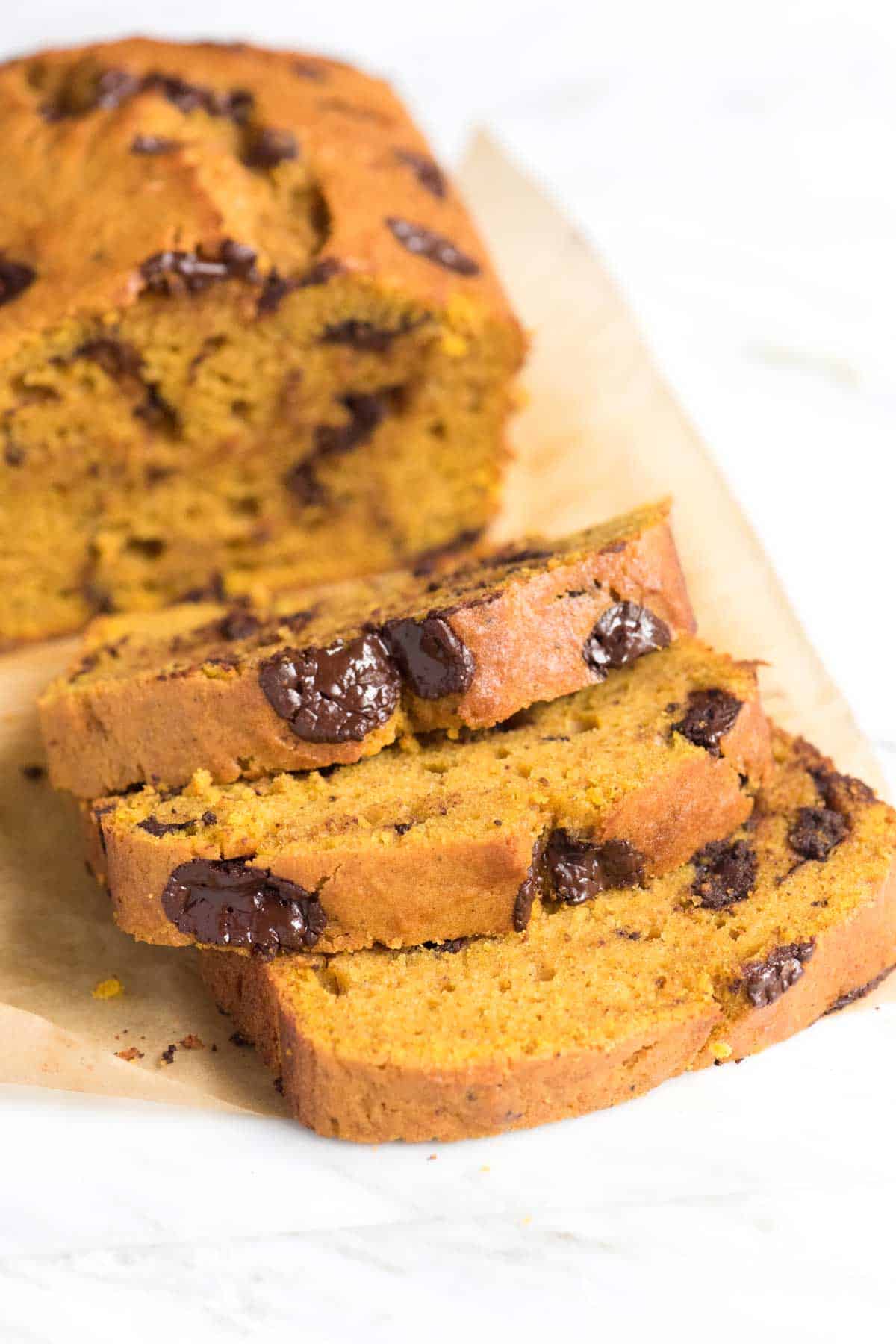 Easy Chocolate Chip Pumpkin Bread