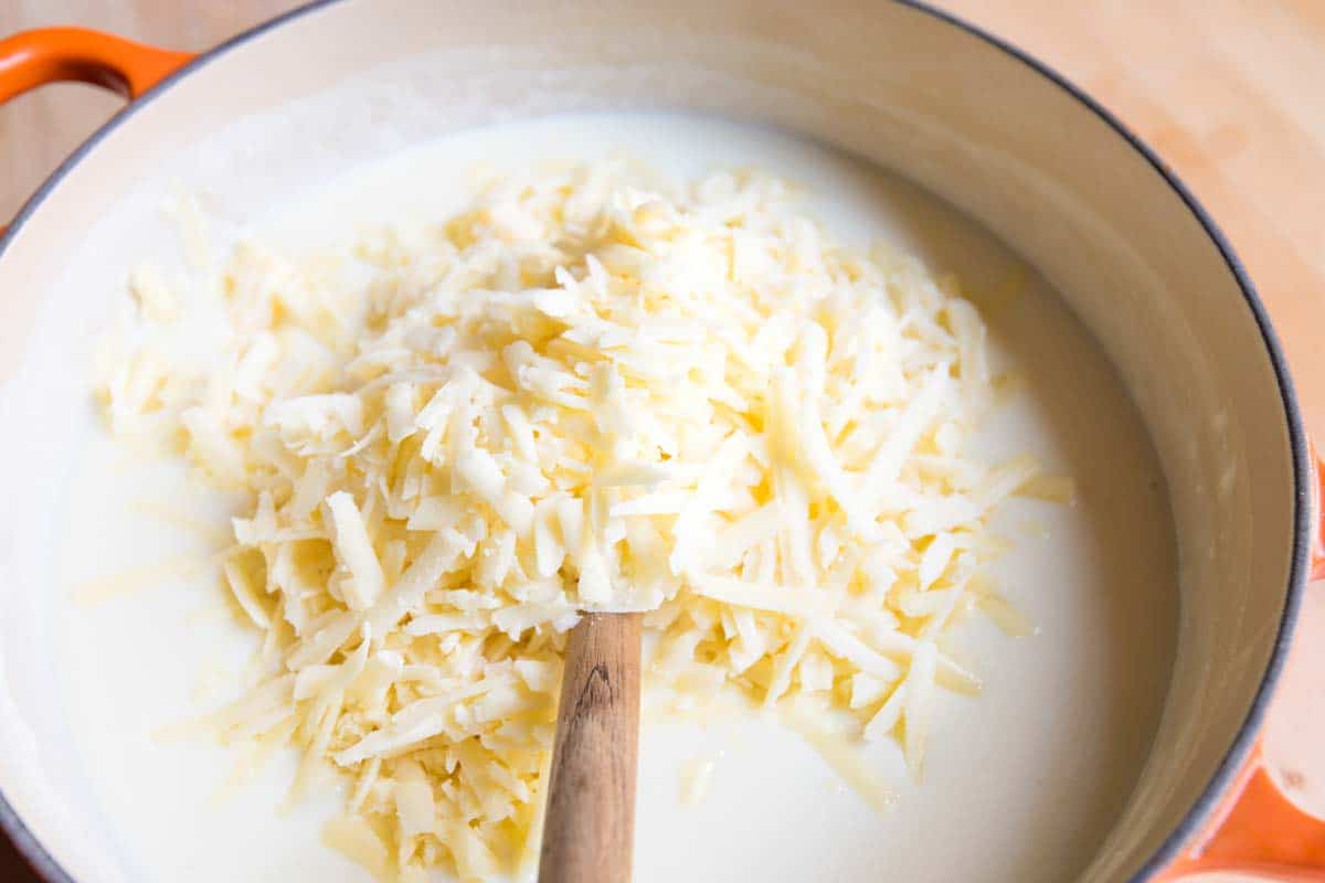 How to Make Lasagna with Chicken and Homemade Cheese Sauce Make the cheese sauce