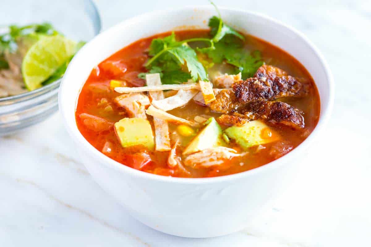 Easy Chicken Tortilla Soup Recipe from Scratch