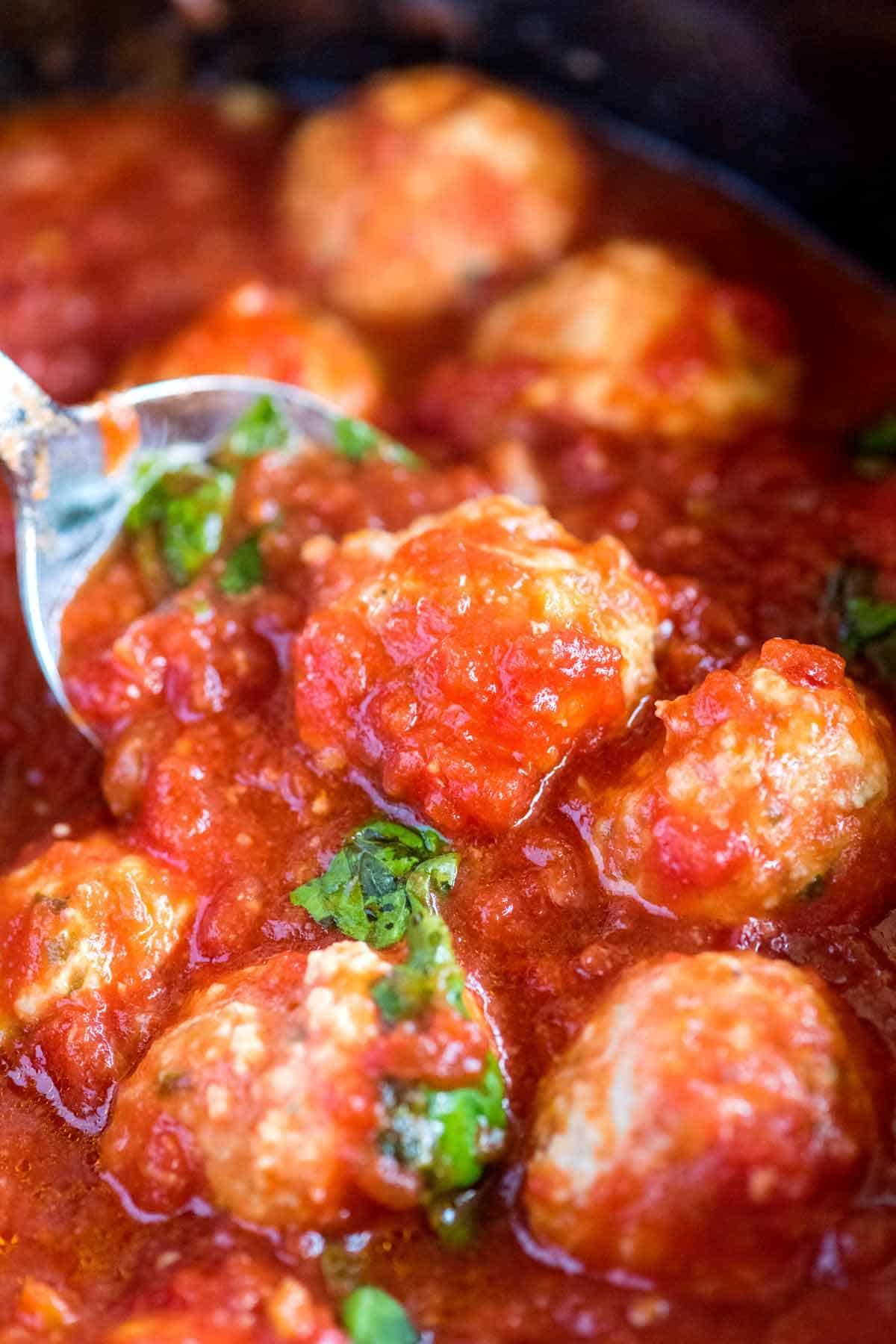 Slow Cooker Chicken Meatballs