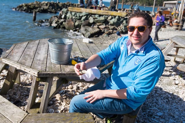 Exploring Washington: Taylor Shellfish Oyster Farms Adam at Taylor Shellfish