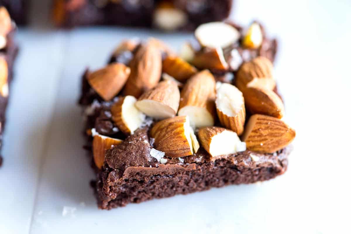 Salted Almond Brownies from Scratch