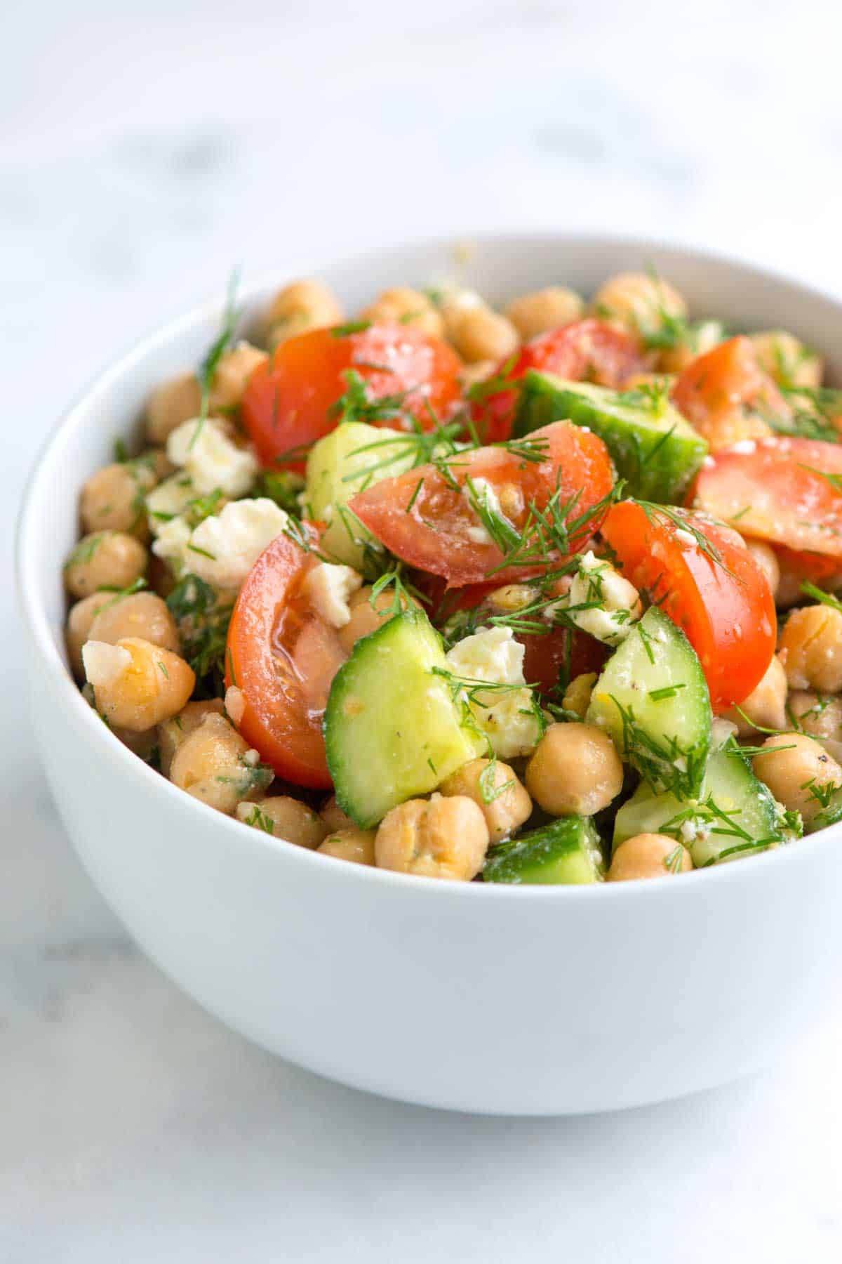 Easy Chickpea Salad Recipe With Lemon And Dill