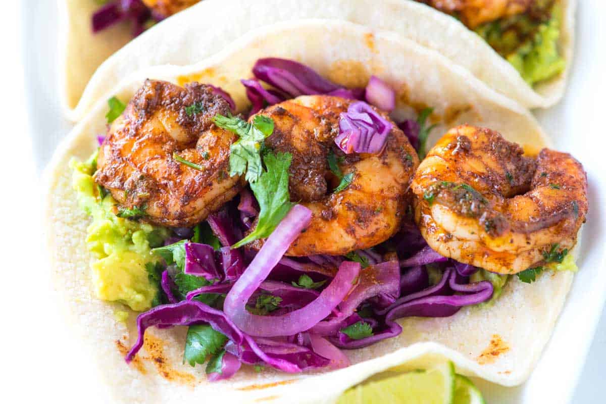 Easy Chile Butter Shrimp Tacos