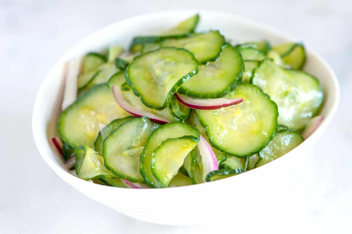 Tangy Vinegar Cucumber Salad