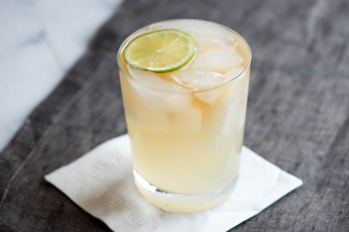 A dark and stormy cocktail requires only three ingredients.