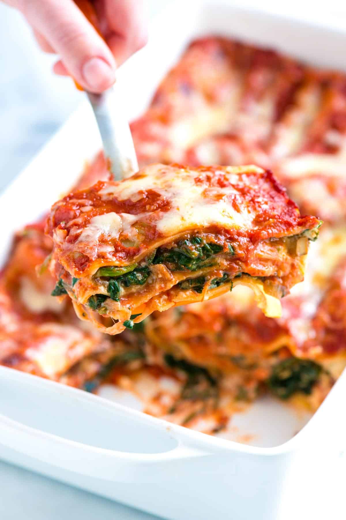 Healthier Spinach Lasagna Recipe With Mushrooms